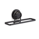 Toalheiro de Lavabo FIxação Sucção Ventosa Preto - Ela Decora
